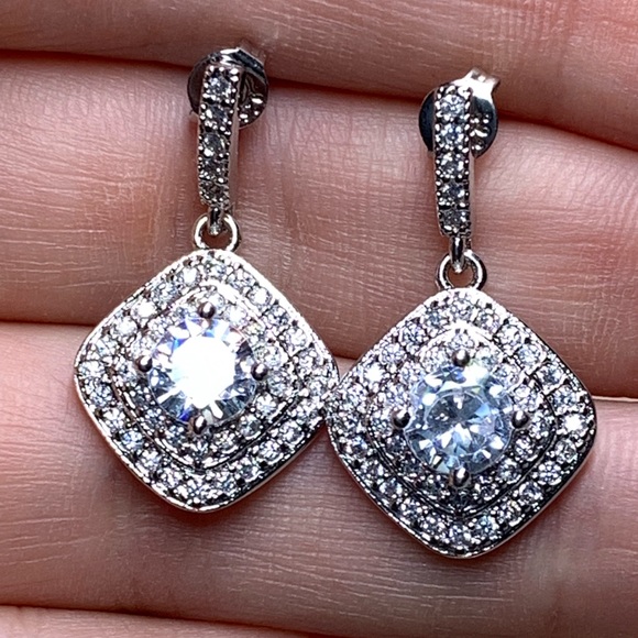 🌟 Sterling Silver 925 CZ Earrings - Picture 3 of 9